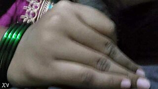 A desi couple engages in intense sex with big cock blowjob and face fucking