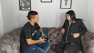 sex and blowjob in my first porn casting with mia montiel