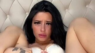 Petite British Brunette Slut Toys Herself With Dildo