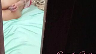 i caught the milf using a toy in her ass, i cummed inside and milk leaked out, full on red