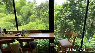 Mucama does a trio with her bosses on halloween, taking big black cocks in missionary and creampie.