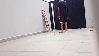 i'm this slut sunbathing in a bikini in my backyard while my neighbor fixes my gate, and we end up with blowjobs, cum, and fucking