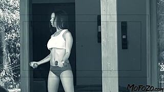 busty amateur in intimate anal video