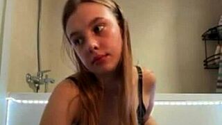 Crazy Teen Masturbates In The Shower