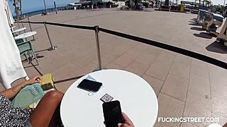 He Invited Her For Cream And Something More On The Street With Big Clit And Huge Tits