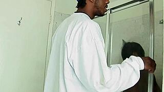 Ebony Hottie Gets Banged In The Bathroom