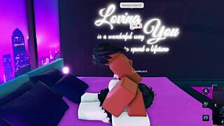 Horny slut gets dicked down by her king in roblox