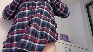 Japanese Wife Stands And Masturbates