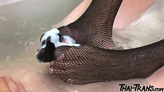 Asian Shemale ENJOYS CUM IN MOUTH