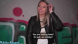 Blonde French Girl Caught Masturbating, Gets Hard Fuck And Blowjob On Street