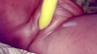 Desibhabhi fucks brinjal dildo to orgasm