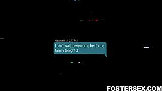 Havana Bleu and Jessae Rosae teach Foster not to keep secrets in hardcore POV with big asses and tits 😉