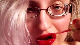 Perfect LIPS RED LIP GLOSS LIPSTICK FETISH FINDOM GOALDIGGER