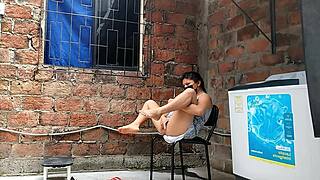 i record my neighbor fingering her pussy - she catches me watching 😏