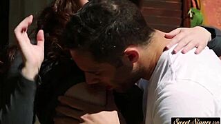 cute taboo teen 18+ fucked outdoors until cumshot