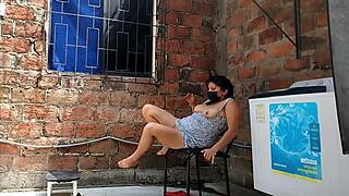 i record my neighbor fingering her pussy - she catches me watching 😏