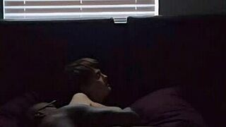 this big titt lesbian brunette plays and takes bbc in doggystyle action