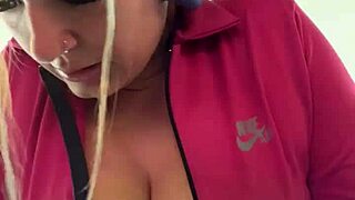 At the local gym, I train intensely, sweating from my pussy down to my big tits