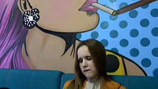 Intensely pounding her tight pussy in doggystyle after long wait