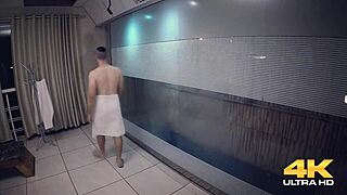 you and me, sex in sauna with monster cocks