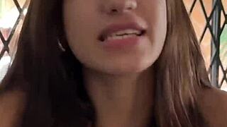 First casting with 18yo busty skinny brazilian teen latina - pov blowjob