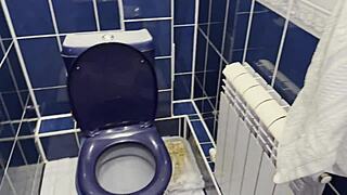 Compilation pissing in different public toilets close-up pov free