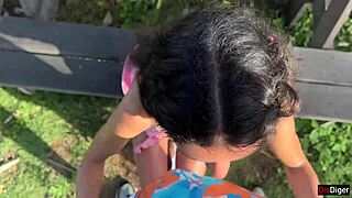 Security Guard Catches Naughty Girl in Private Sector with Sea View