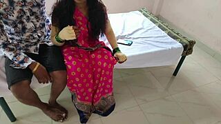 Maid fucked in cowgirl on bed!