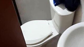 she showers to pleasure herself alone in her room, squirting with bisexual desire.