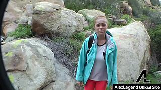 Redhead Penny Pax and Sarah Shevon perform with Alex Legends