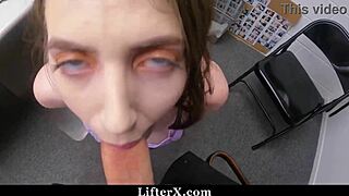 serial shoplifter gets caught again and must give the officer a blowjob - lifterx