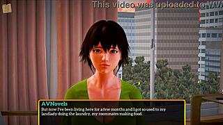 My new family brings together a brunette, redhead, and teen with small tits in an erotic game.