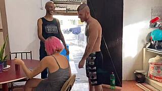 My friend fucked me all in his backyard with big cock