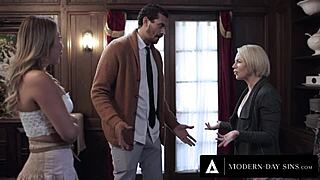 Wife catches lying husband cheating with anal mistress Nicole Doshi