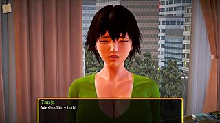 My new family brings together a brunette, redhead, and teen with small tits in an erotic game.