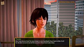 My new family brings together a brunette, redhead, and teen with small tits in an erotic game.