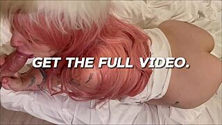 Straight-Jacket Babe With Pink Hair