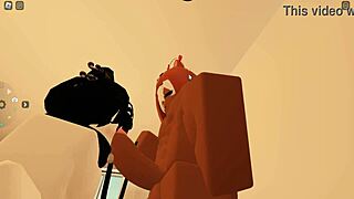 In roblox porn, the femboy submits to being treated like a slut by a huge black cock.