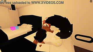 In roblox porn, the femboy submits to being treated like a slut by a huge black cock.