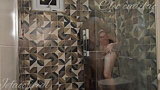 Cleo Cadillac Gets Fucked By Her Friend In The Bathroom Hair Pulling