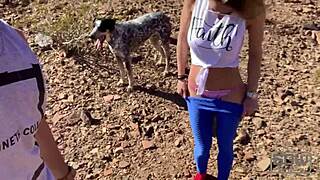 fucking and sucking outdoors in public with big cocks and cumshots