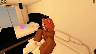 In roblox porn, the femboy submits to being treated like a slut by a huge black cock.