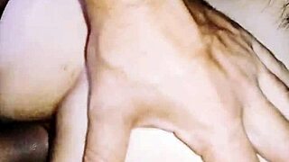 The mature woman stretches gracefully in a close-up view.