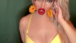 Lost in the stars, a goddess dances with long nails and glasses in a musical clip.