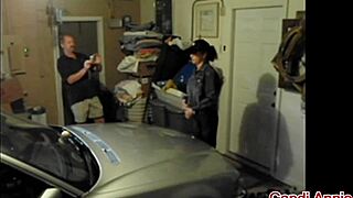 Candi Annie Photo Shoot in Dirty Garage