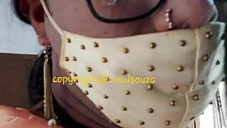 indian sexy crossdresser lara dsouza rocking that orange satin saree