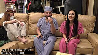 blaise celestes mouth gets blasted with huge load of cum backstage.