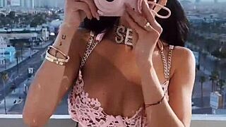 Latina Teases In Pink Lingerie