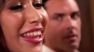 Penelope Woods serves pussy and ass at dinner party gangbang