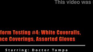 Uniform Testing 4 White Coveralls Face Coverings Assorted Gloves